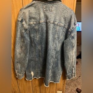 Long denim jacket